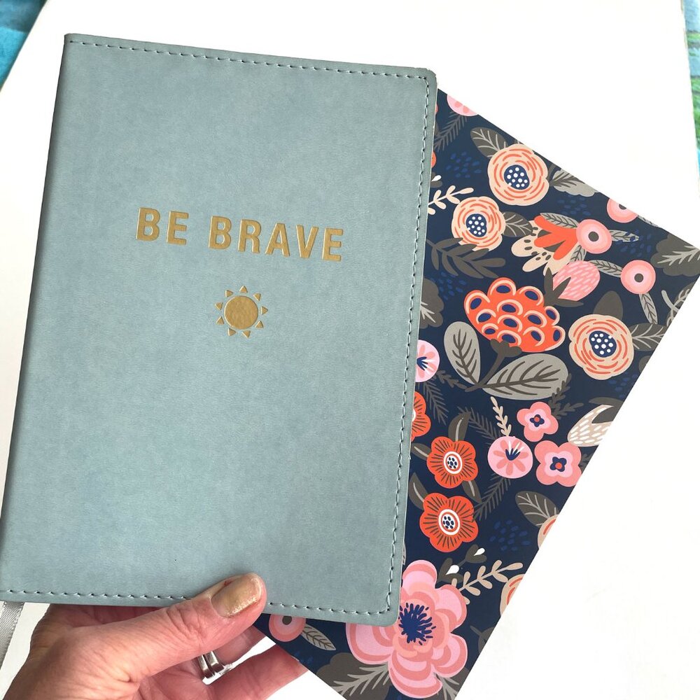 2 Journal Set. Be Brave Journal + companion mini Journal